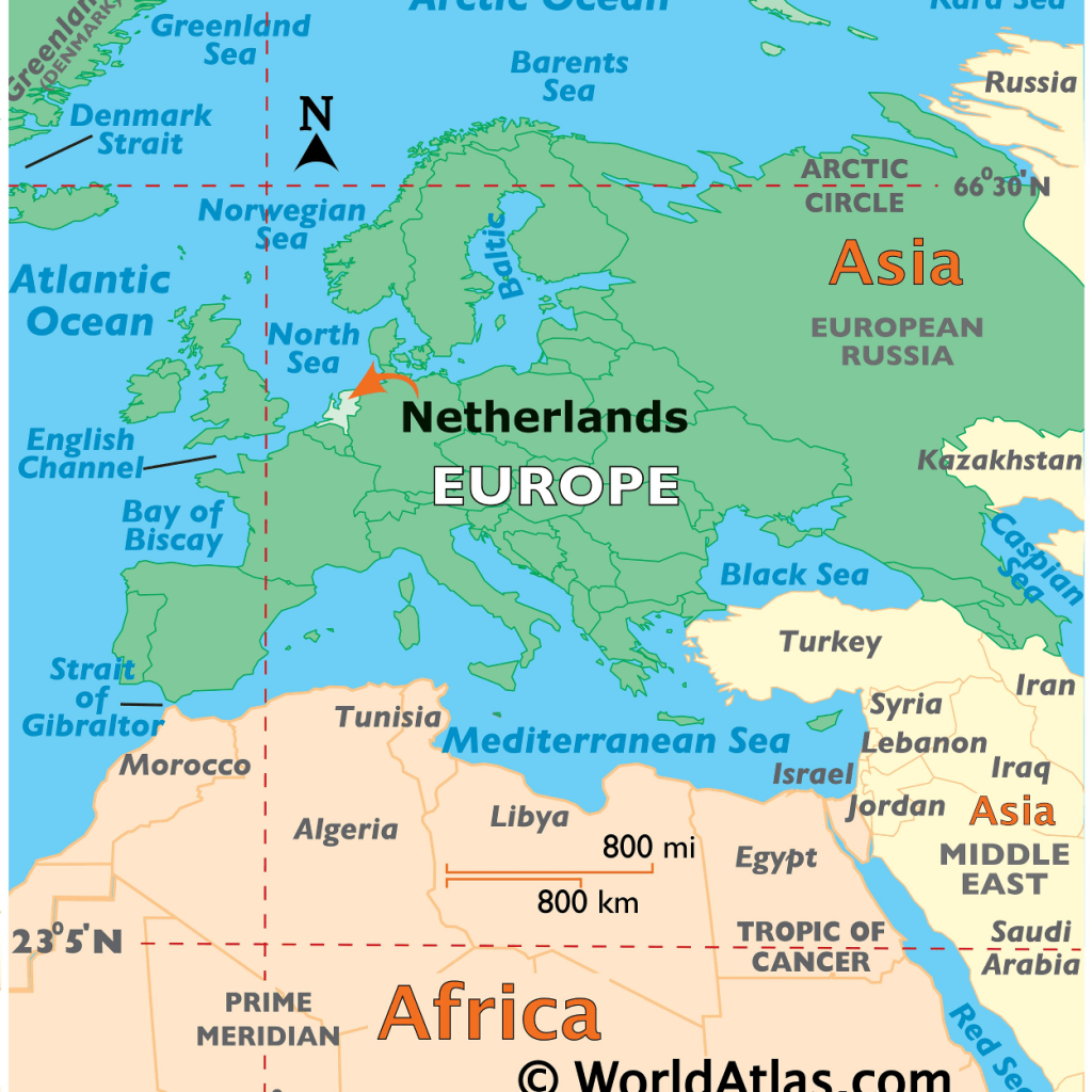 Location of the Netherlands